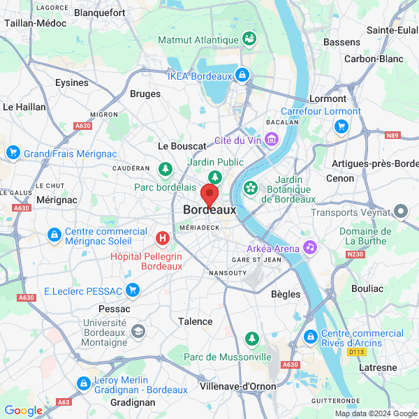 Bordeaux - Google map